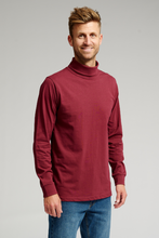 Load image into Gallery viewer, Roll collar sweater - Burgundy Red
