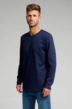 Load image into Gallery viewer, Basic Long-sleeved T-shirt - Navy
