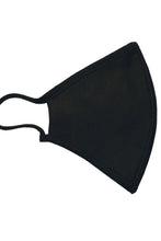 Carica l'immagine nel visualizzatore di Gallery, Maschera in tessuto con 3 strati - nero (cotone organico)
