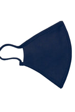 Carica l&#39;immagine nel visualizzatore di Gallery, Maschera di stoffa - Navy (cotone biologico)

