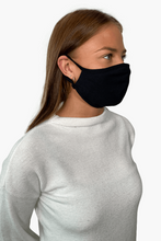 Carica l&#39;immagine nel visualizzatore di Gallery, 10 pezzi. Maschera in tessuto con 3 strati - nero (cotone organico)
