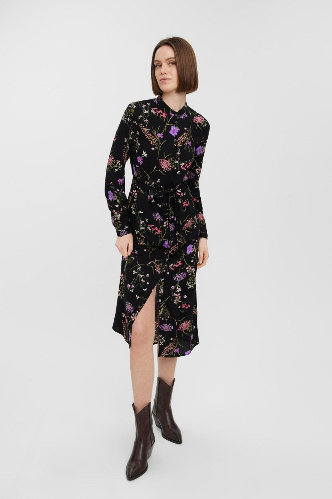 Vestido com camisa de manga comprida Easy - Roxo
