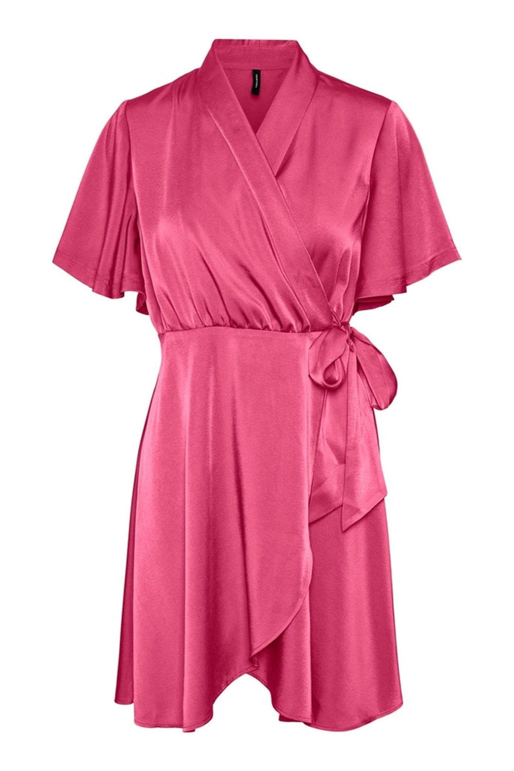 Robe enveloppante Amelia - rose vif