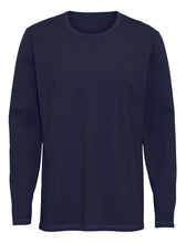 Charger l&#39;image dans la galerie, Basic Long-sleeved T-shirt - Navy - TeeShoppen - Blue 5
