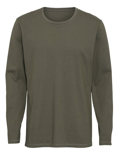 Basic Long-sleeved T-shirt - Army Green - TeeShoppen - Green 4