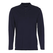 Carregar imagem no visualizador da galeria, Muscle Long Sleeve Polo Shirt - Navy - TeeShoppen - Blue 5
