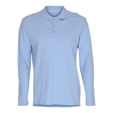 Charger l&#39;image dans la galerie, Muscle Long Sleeve Polo Shirt - Light Blue - TeeShoppen - Blue 5
