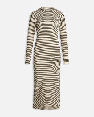 Visan Striped Dress - Beige - Sisters Point - Khaki