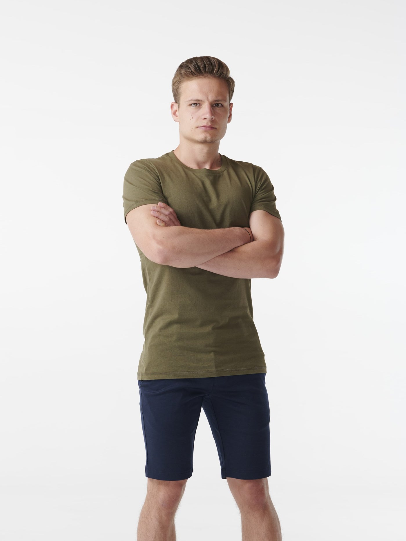 Muscle T-shirt - Army Green - TeeShoppen - White 5