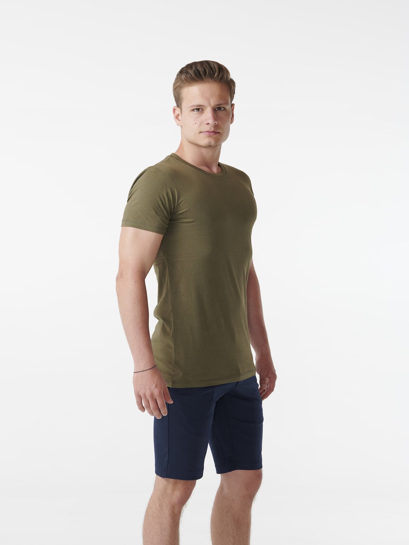 Muscle T-shirt - Army Green - TeeShoppen - White 4