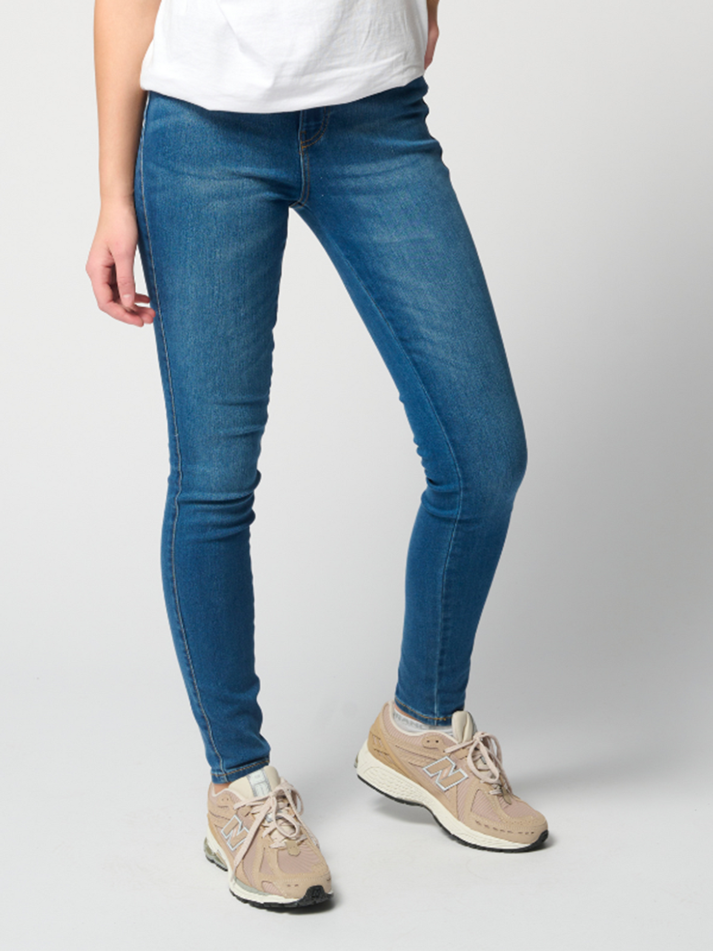 The Original Performance Skinny Jeans - Medium Blue Denim - TeeShoppen - Blue 4