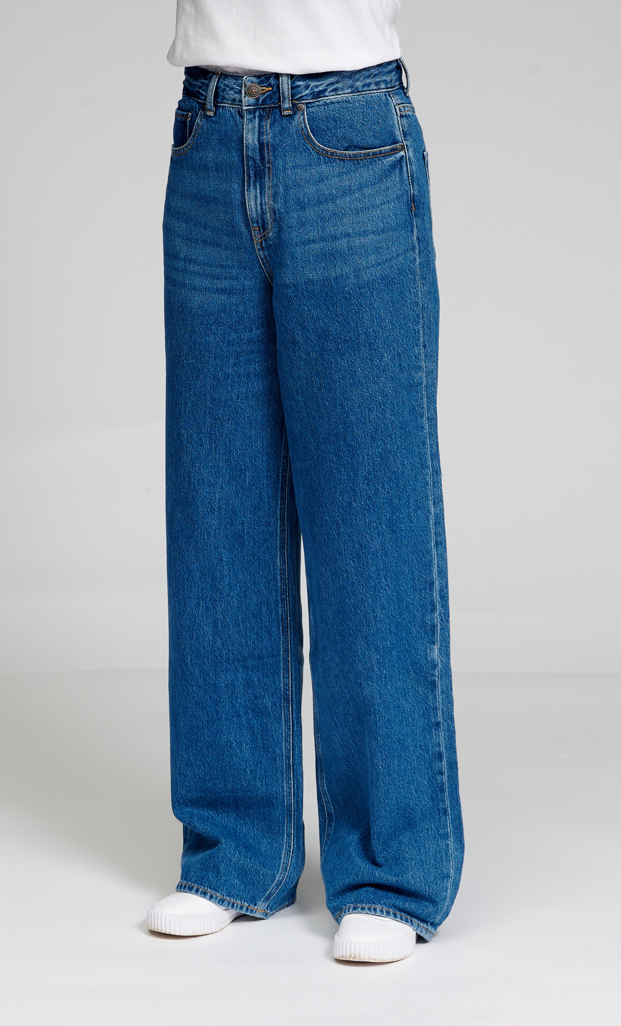 The Original Performance Wide Jeans - Medium Blue Denim - TeeShoppen - Blue 12