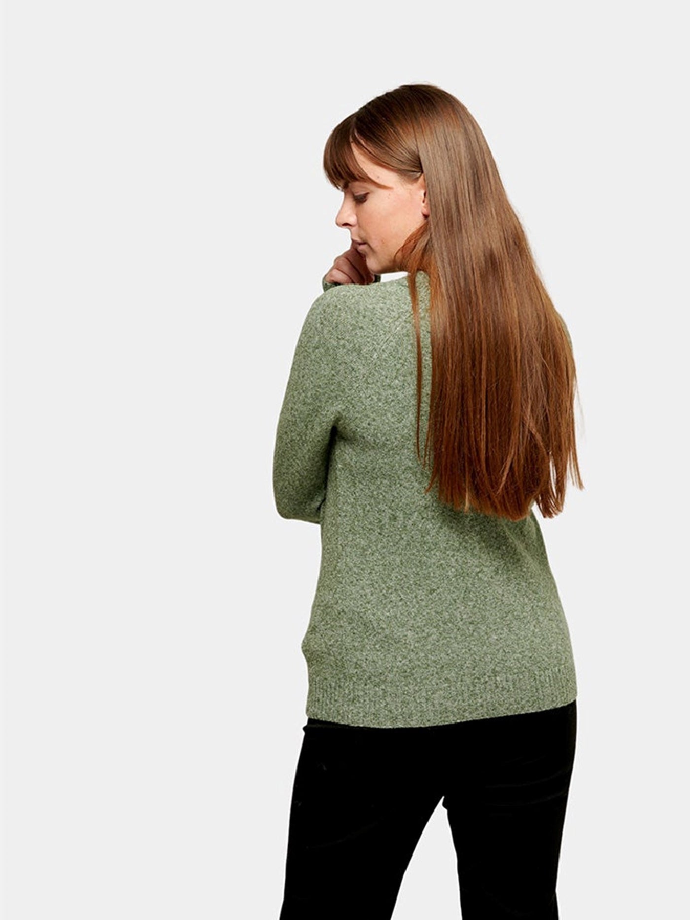 Soft Doffy Knit - Fit Green Melange - Vero Moda - Green 3