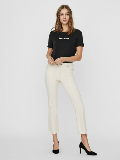 Sheila Flare Jeans - Birch - Vero Moda - White 4