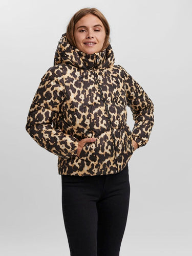 Short Printed Jacket - Tan - Vero Moda - Brown