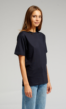 Load image into Gallery viewer, Oversized T-shirt - Navy - TeeShoppen - Blue 2
