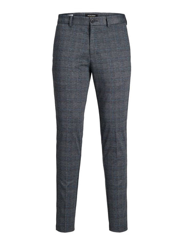 Marco Phil Pants - Dark Gray Checkered - Jack & Jones - Grey