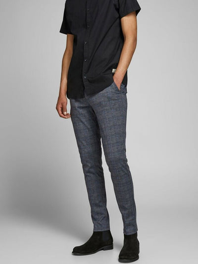 Marco Phil Pants - Dark Gray Checkered - Jack & Jones - Grey 5