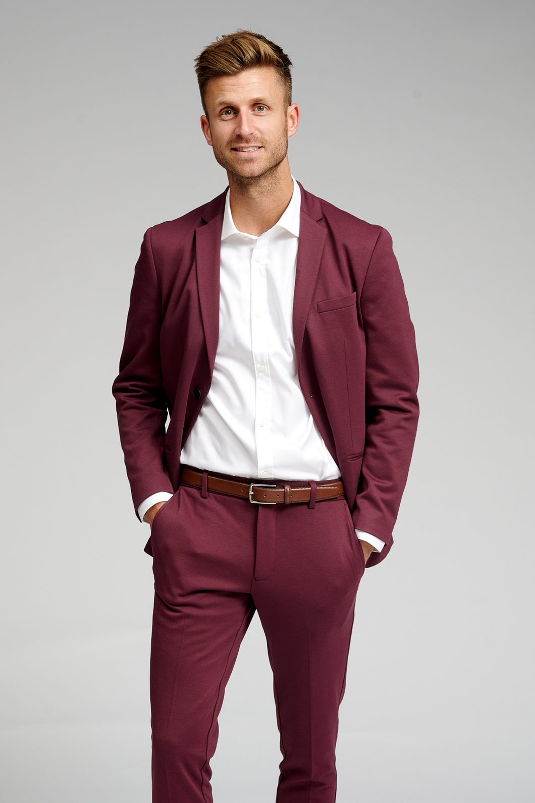 The Original Performance Blazer - Burgundy - TeeShoppen - Red