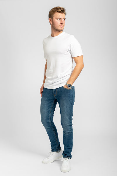 The Original Performance Jeans (Slim) - Medium Blue Denim - TeeShoppen - Blue 7