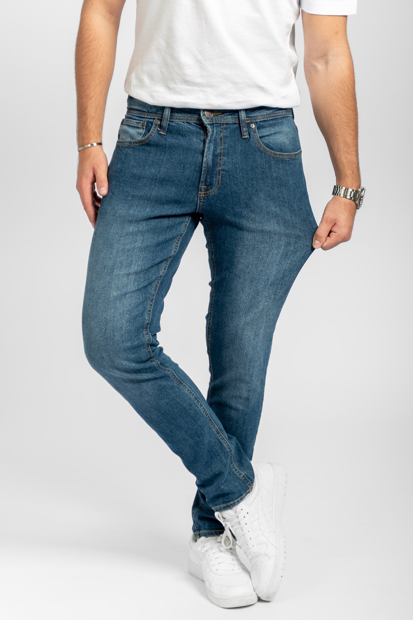 The Original Performance Jeans (Slim) - Medium Blue Denim - TeeShoppen - Blue 2