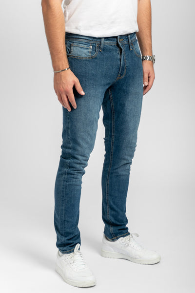 The Original Performance Jeans (Slim) - Medium Blue Denim - TeeShoppen - Blue 4