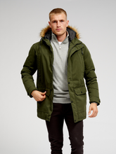 Load image into Gallery viewer, Classic Long Parka Jacket - Dark Green - TeeShoppen - Green
