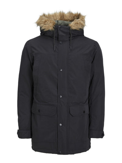 Classic Long Parka Jacket - Black - TeeShoppen - Black 5