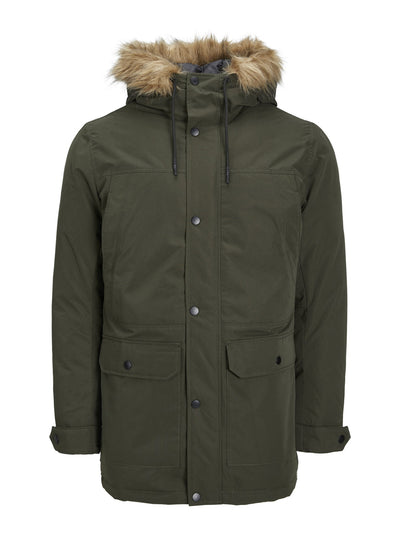 Classic Long Parka Jacket - Dark Green - TeeShoppen - Green 5