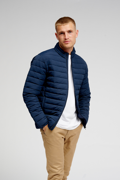 Light Puffer Jacket - Navy - TeeShoppen - Blue