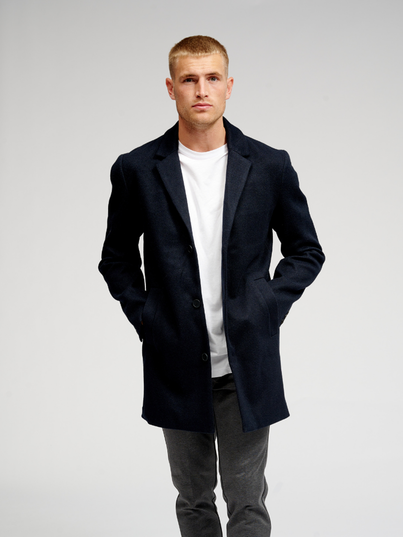 Classic Coat - Navy - TeeShoppen - Blue