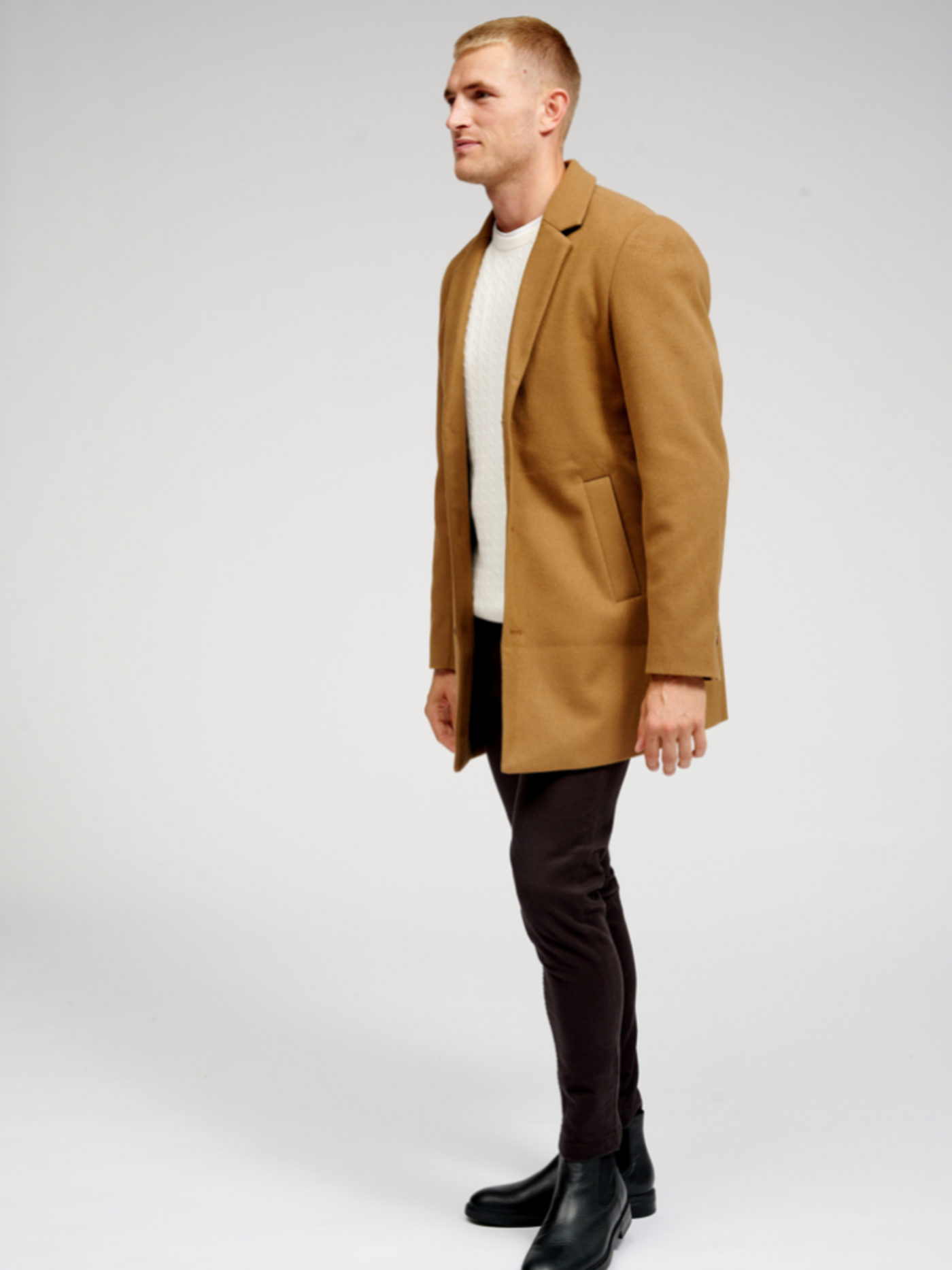 Classic Coat - Light Brown - TeeShoppen - Brown 2