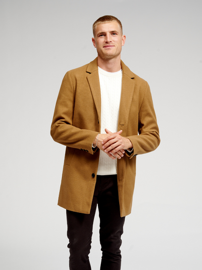 Classic Coat - Light Brown - TeeShoppen - Brown