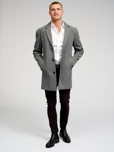 Classic Coat - Grey - TeeShoppen - Grey 4