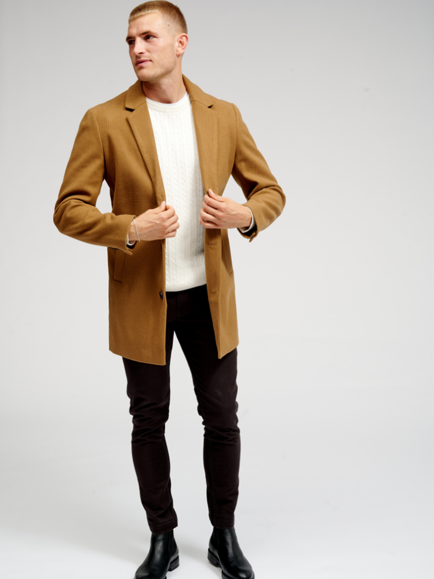 Classic Coat - Light Brown - TeeShoppen - Brown 4