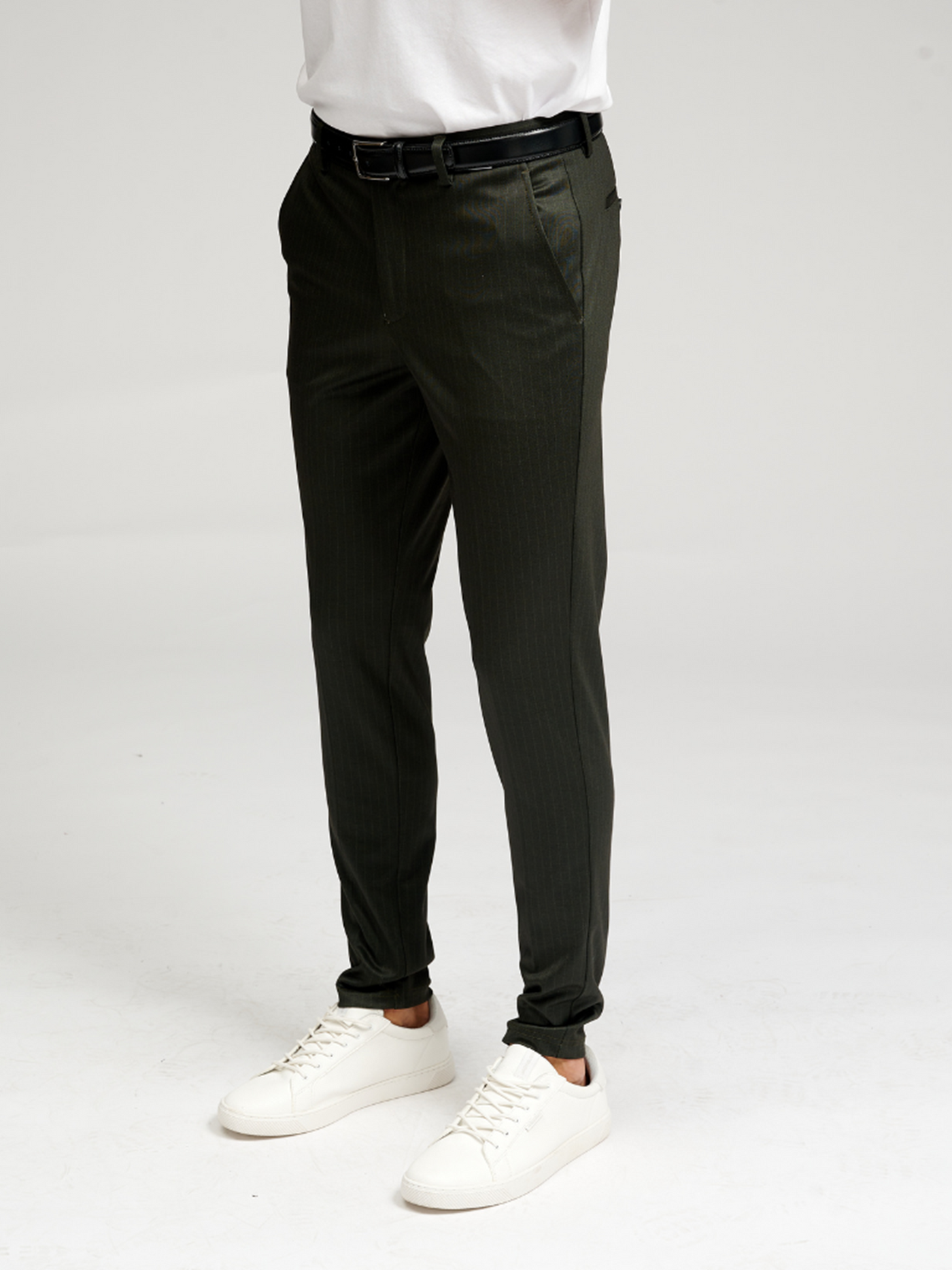 The Original Performance Pants - Dark Green Striped (Limited) - TeeShoppen - Green 6