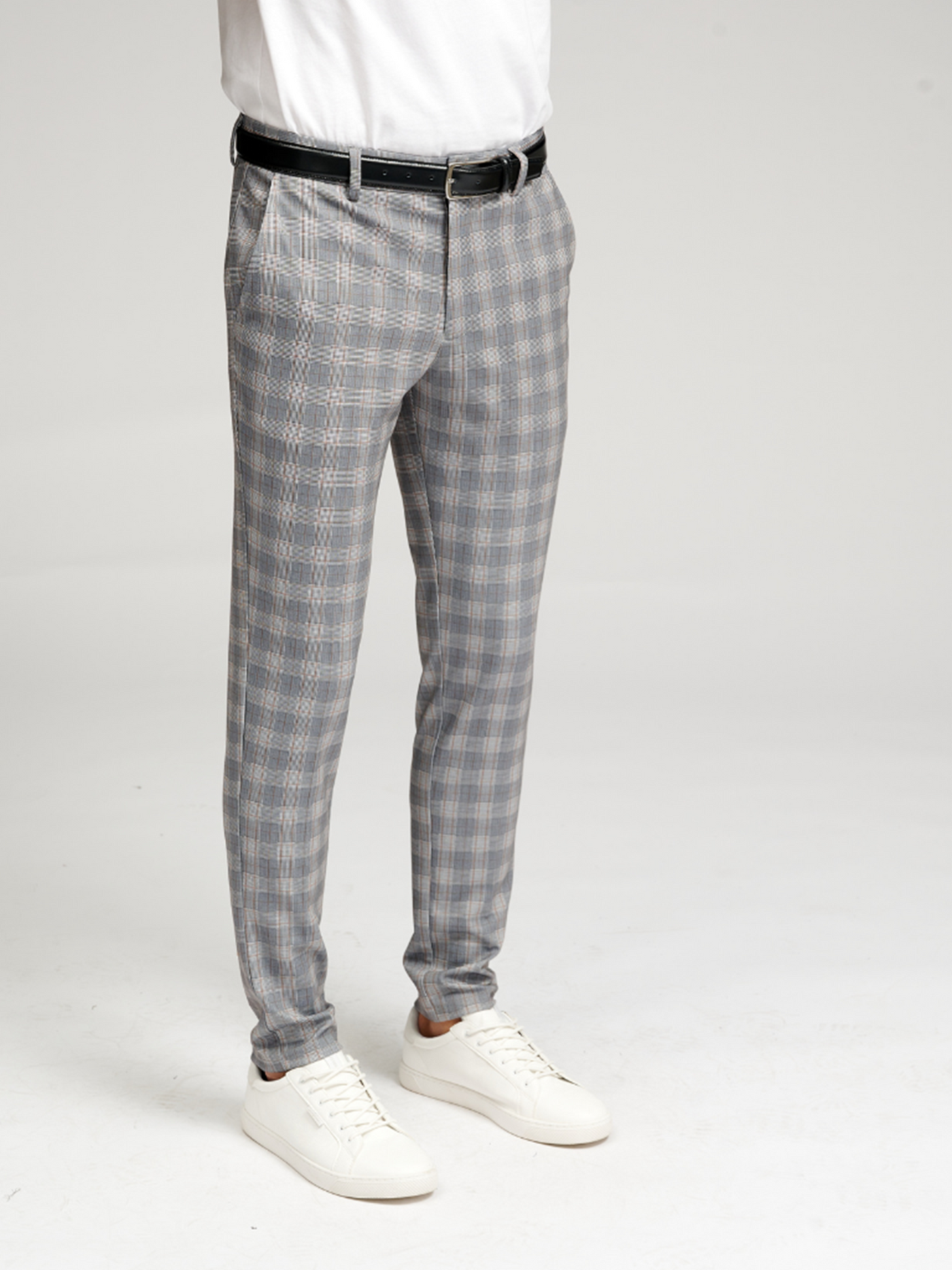 The Original Performance Pants - Lightgrey Checkered (Limited) - TeeShoppen - Grey 2