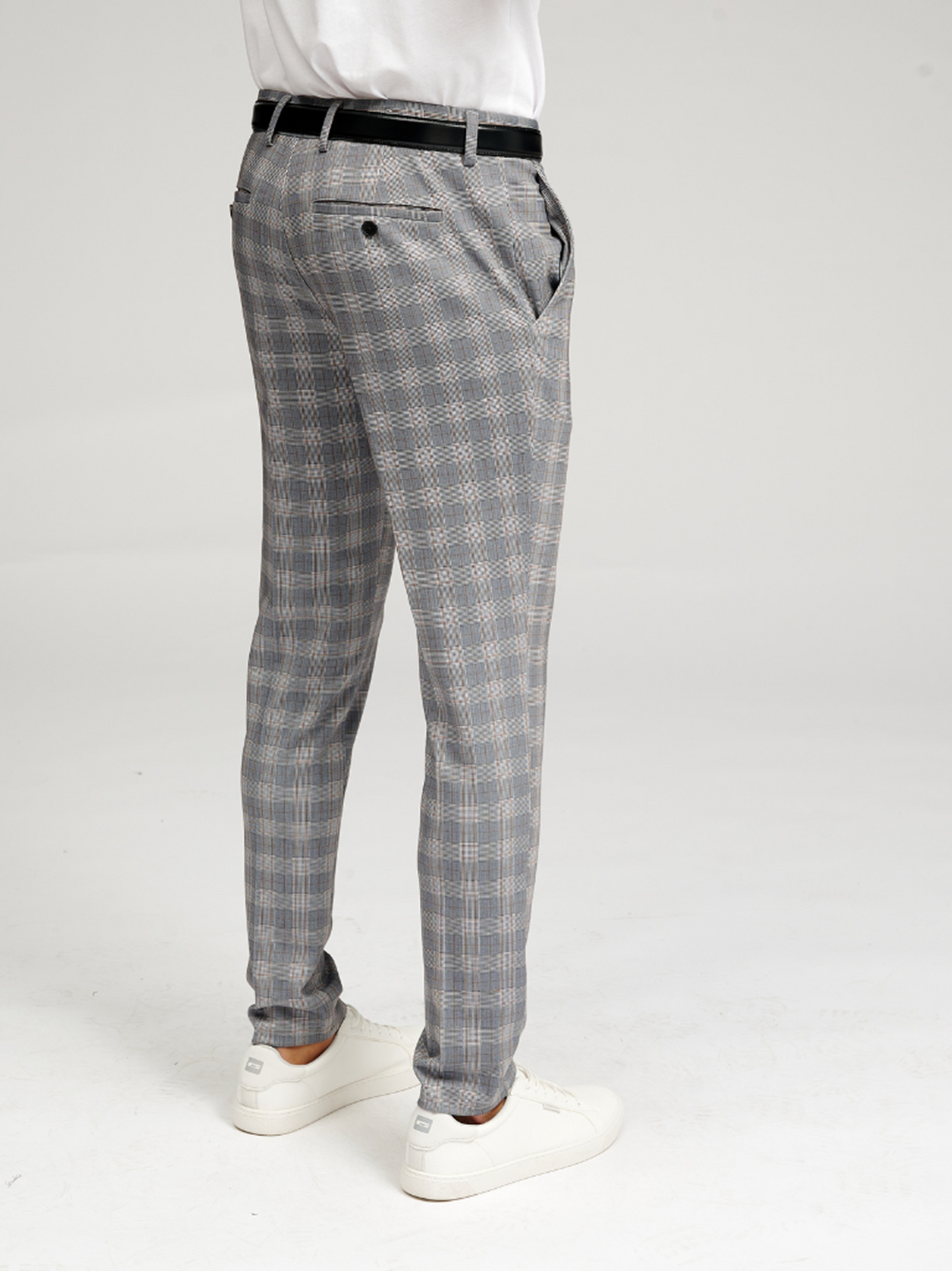 The Original Performance Pants - Lightgrey Checkered (Limited) - TeeShoppen - Grey 3