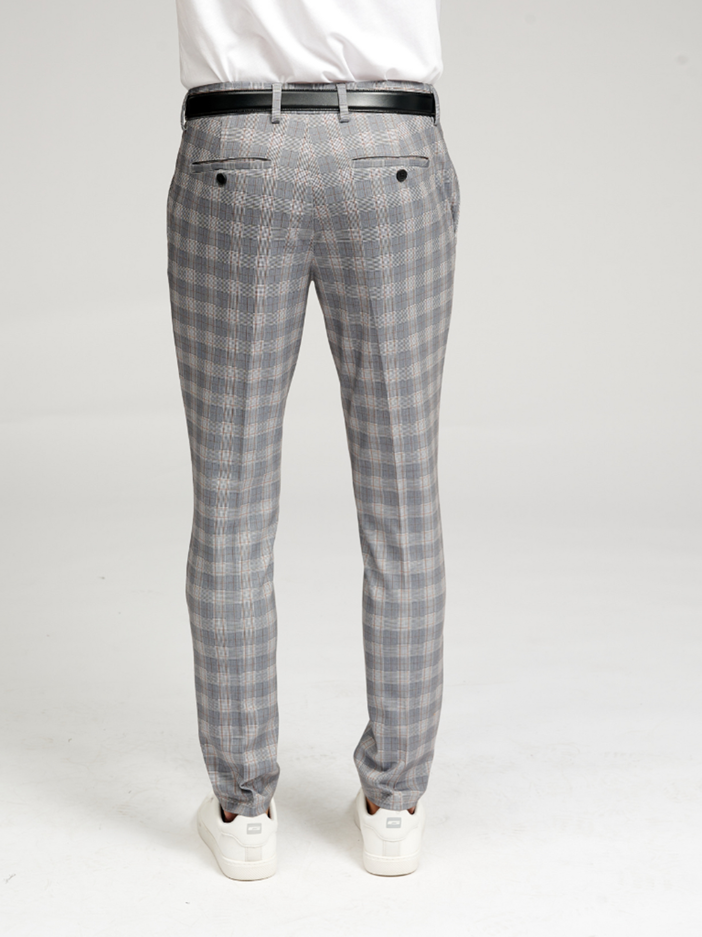 The Original Performance Pants - Lightgrey Checkered (Limited) - TeeShoppen - Grey 4