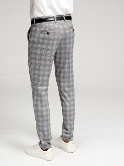 The Original Performance Pants - Lightgrey Checkered (Limited) - TeeShoppen - Grey 5