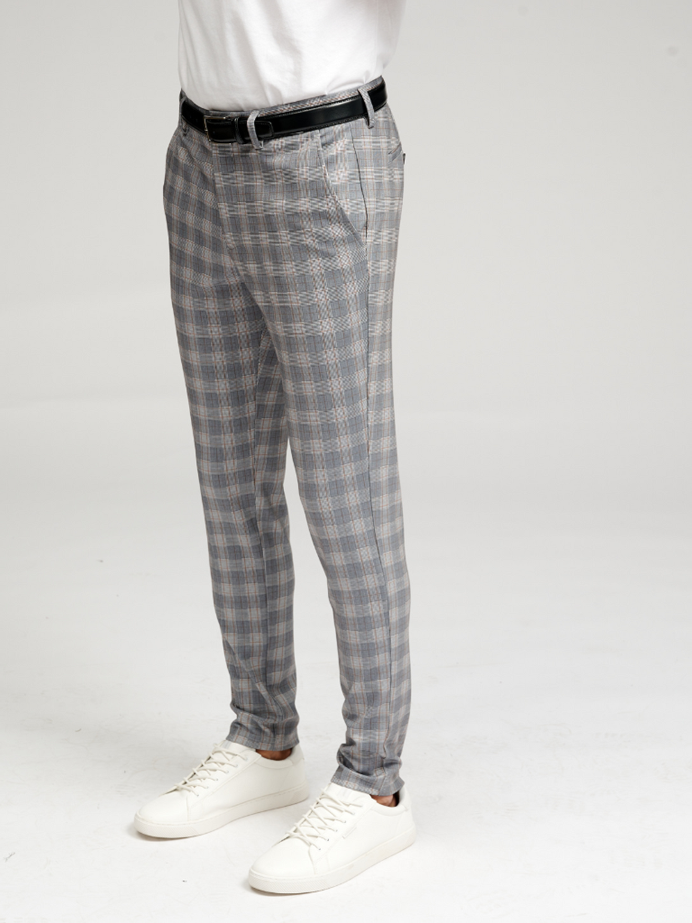 The Original Performance Pants - Lightgrey Checkered (Limited) - TeeShoppen - Grey 6