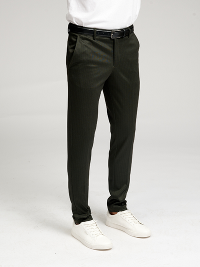 The Original Performance Pants - Dark Green Striped (Limited) - TeeShoppen - Green 2