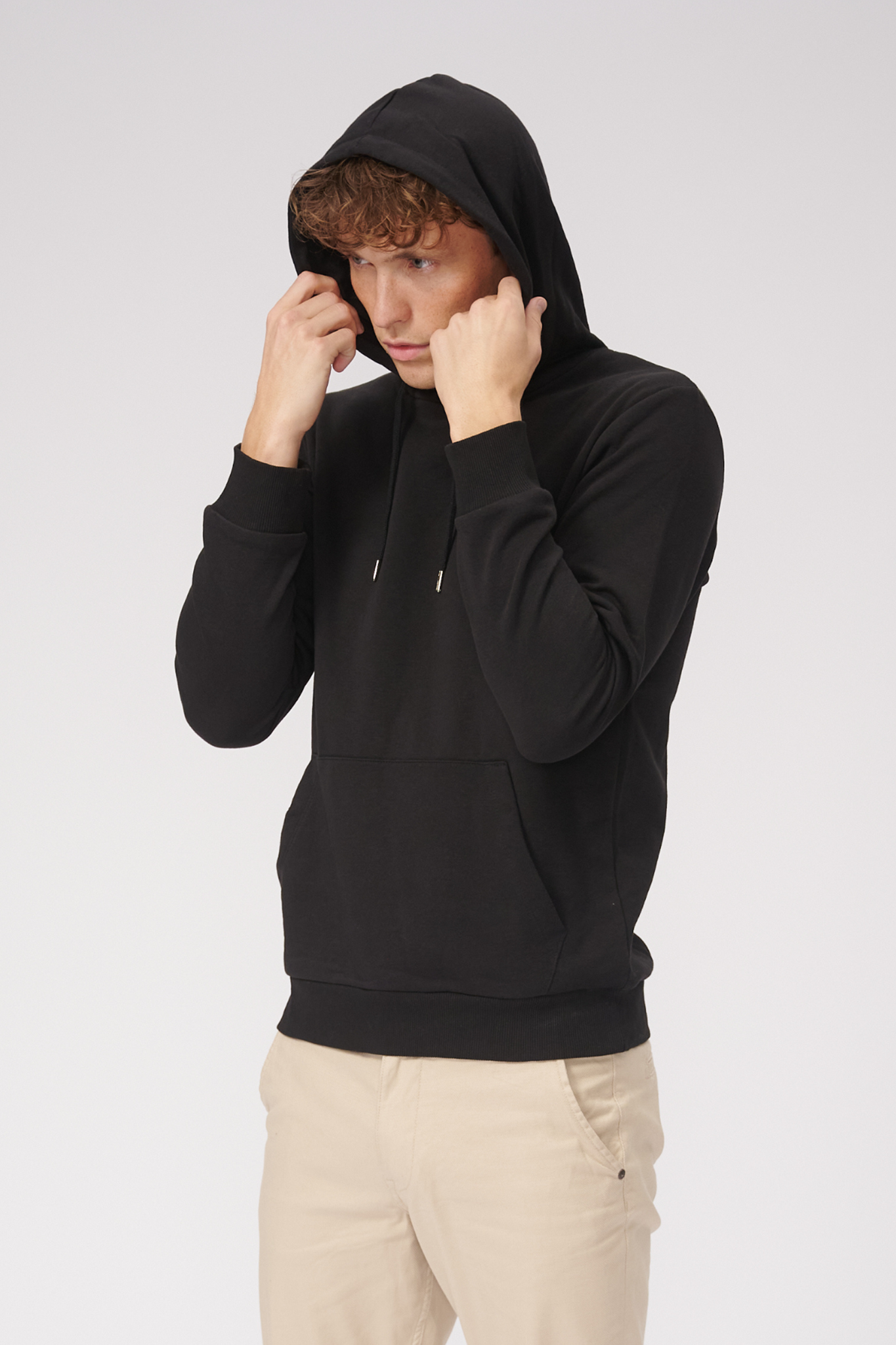 Basic Hoodie Sweat - Black - TeeShoppen - Black 2