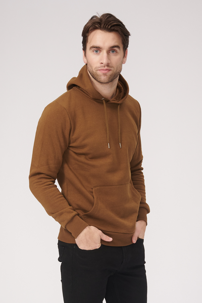 Basic Hoodie Sweat - Brown - TeeShoppen - Brown 3