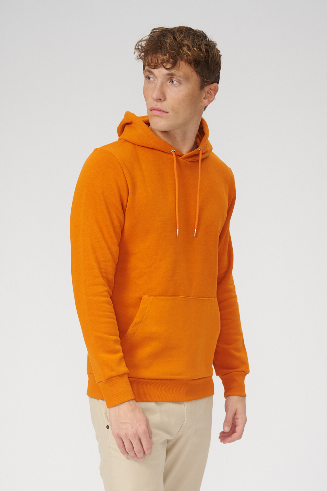 Basic Hoodie Sweat - Orange - TeeShoppen - Yellow 4