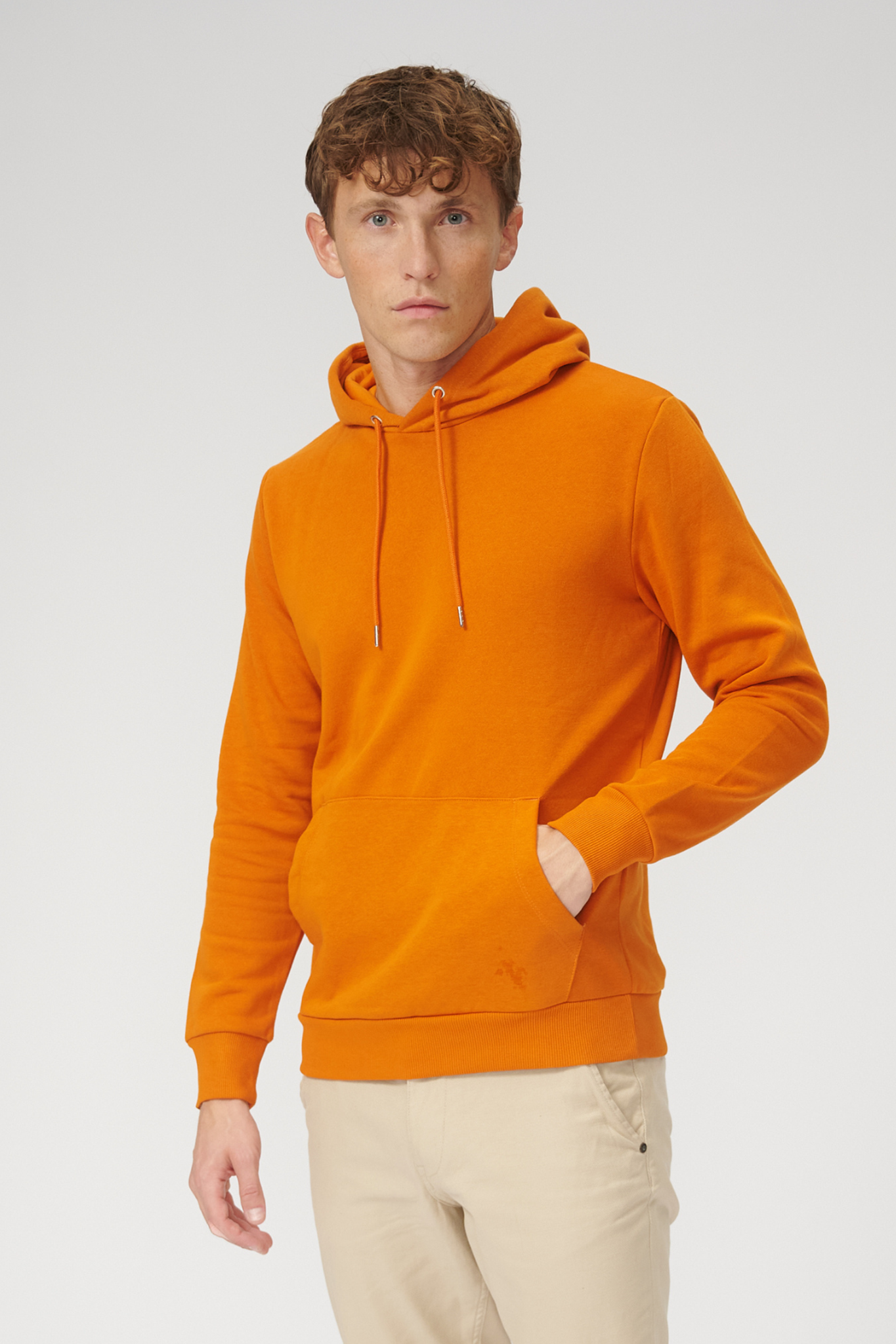 Basic Hoodie Sweat - Orange - TeeShoppen - Yellow 3