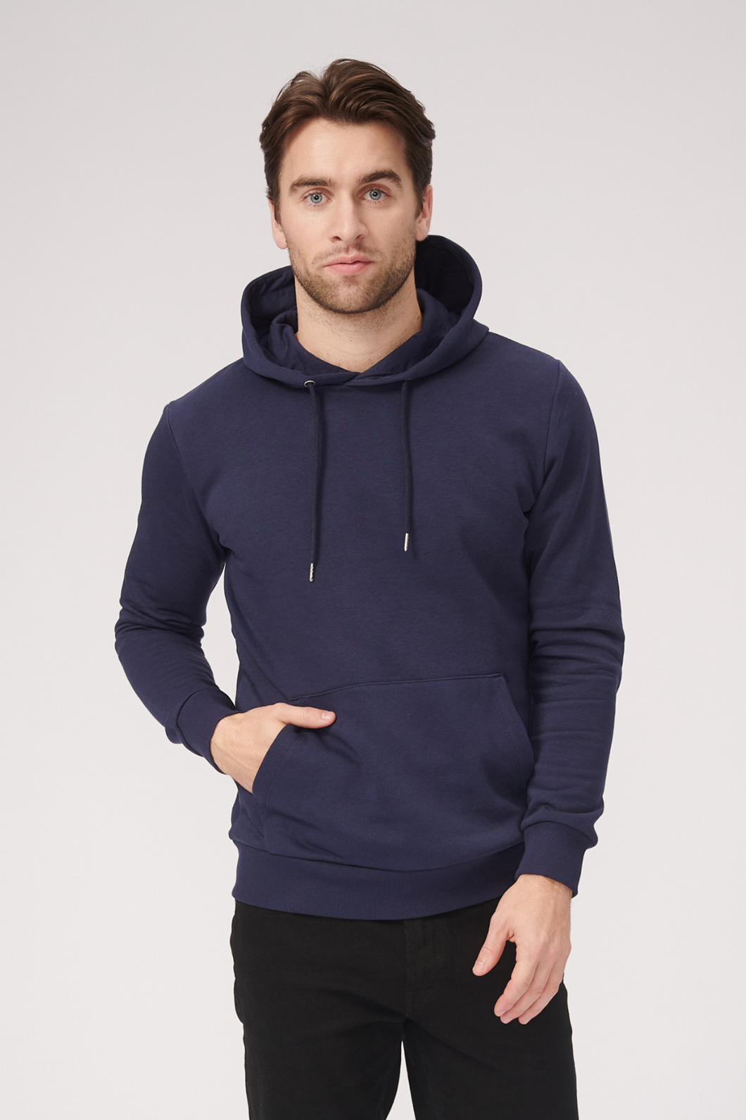 Basic Hoodie Sweat - Navy - TeeShoppen - Blue