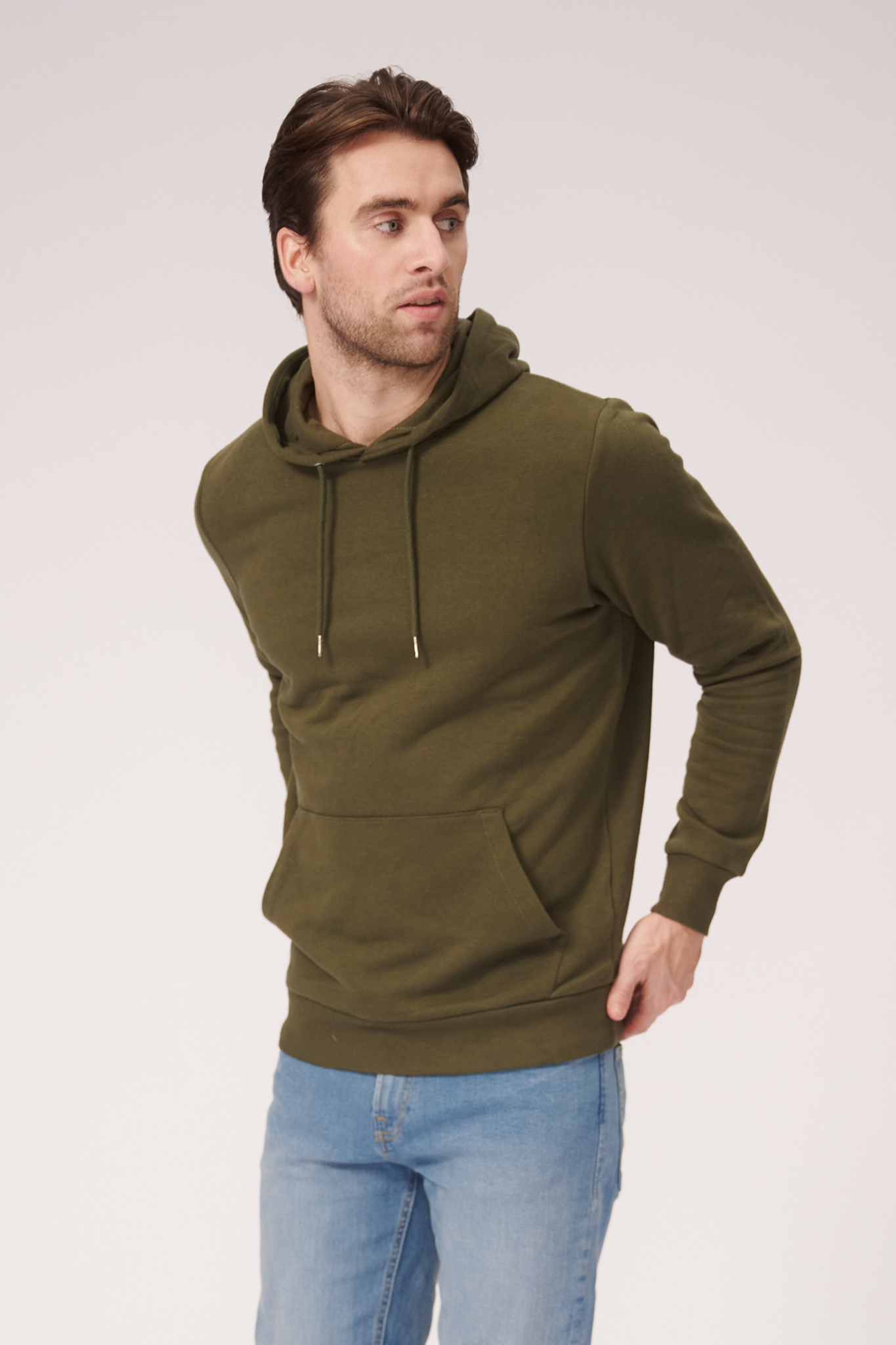 Basic Hoodie Sweat - Dark Green - TeeShoppen - Green 2