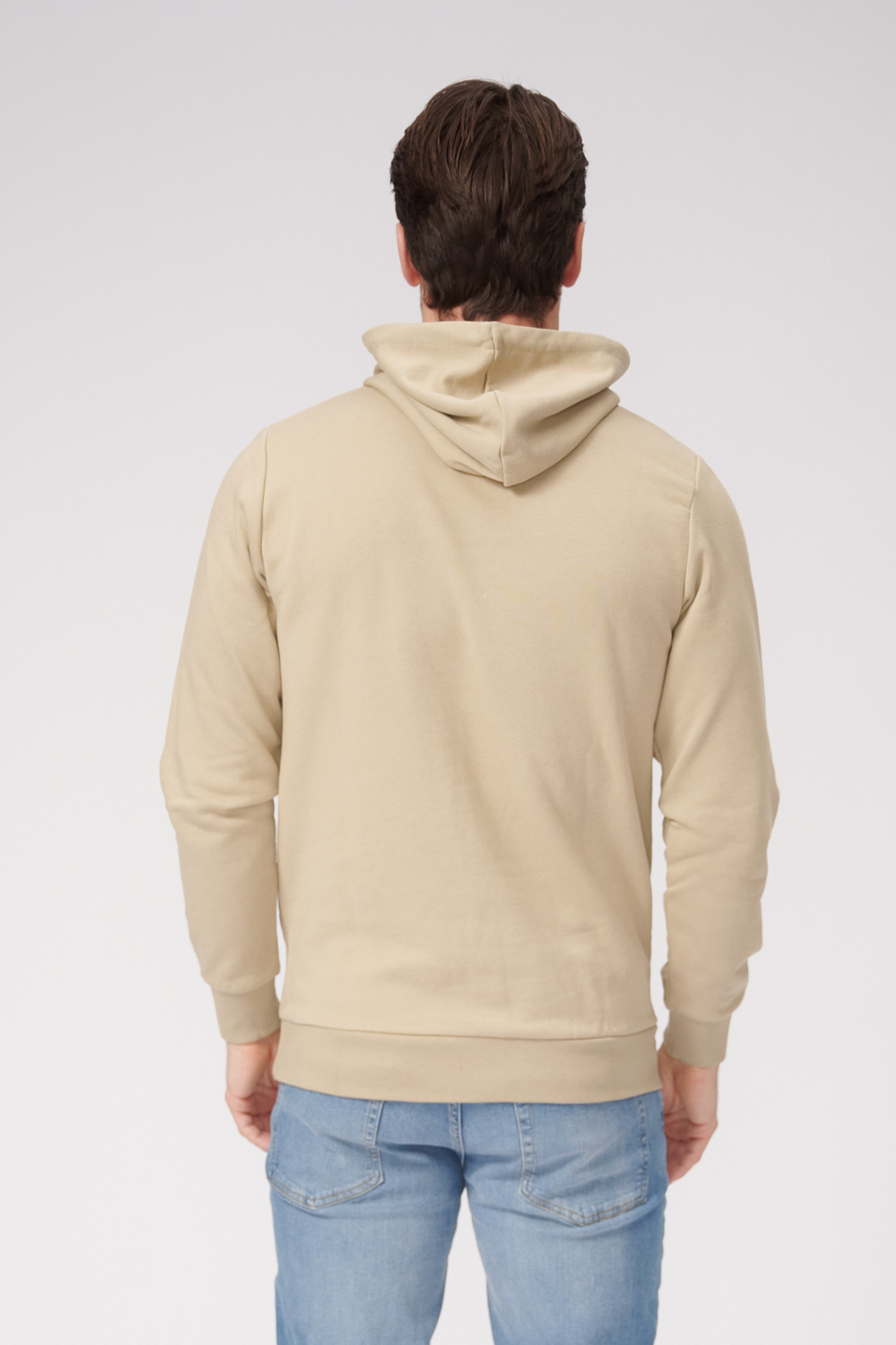 Basic Hoodie Sweat - Dark Beige - TeeShoppen - Khaki 2