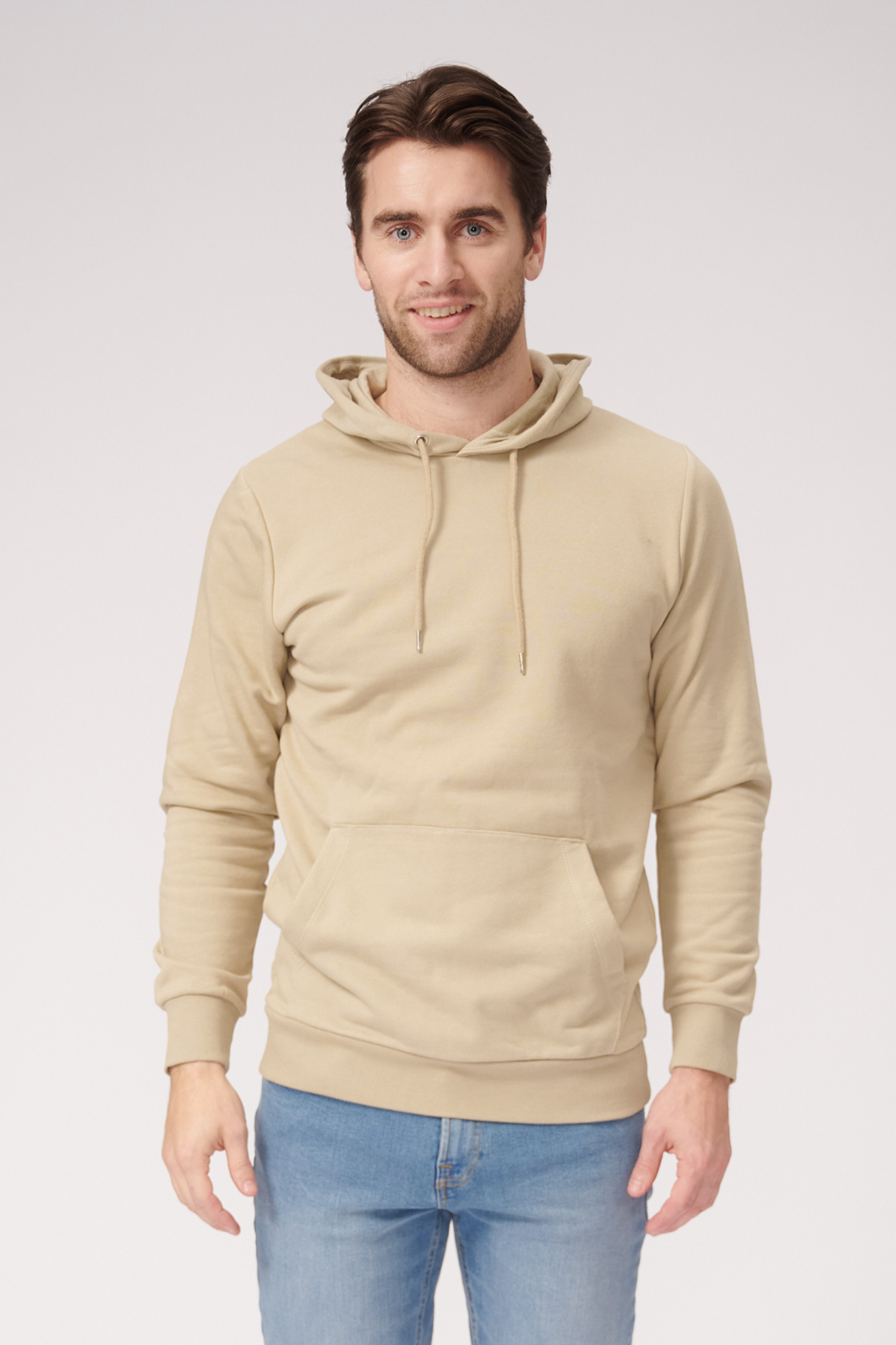 Basic Hoodie Sweat - Dark Beige - TeeShoppen - Khaki